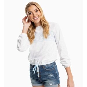 Southern Tide Reagan Sun Farer Striped Crew Womens Beach Costal Cotton Large